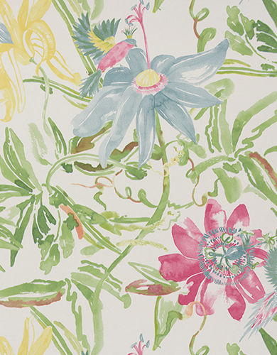 A superb collection of watercolour wallaper designs by Lara Costafreda Paper Moon Country style walls & floors Wallpaper