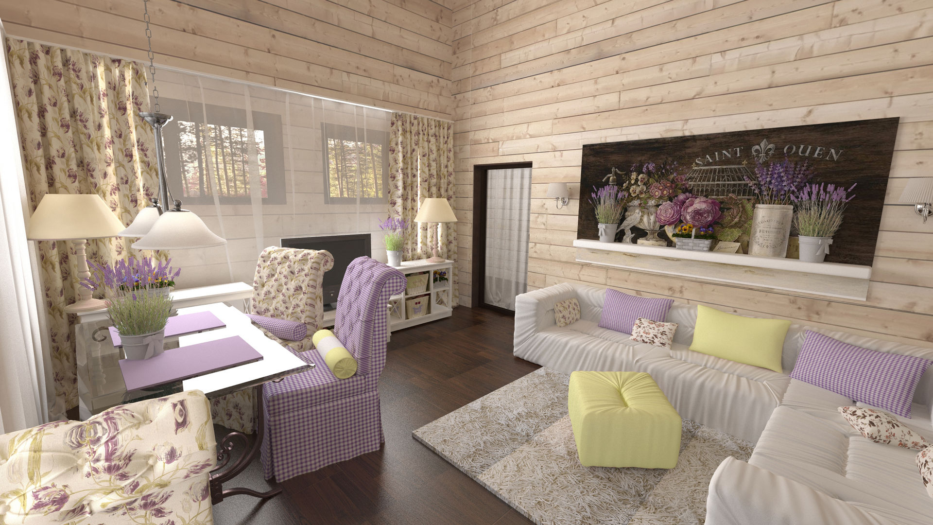 Гостевой домик в стиле Прованс, Artscale Artscale Country style living room