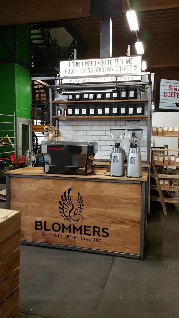 Beursstand Blommer coffee roasters, Samosa 'Ontwerp op Maat' Samosa 'Ontwerp op Maat' Bedrijfsruimten Evenementenlocaties