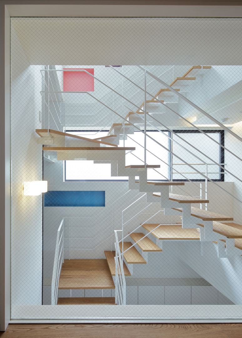 百人町・M-House, 平野智司計画工房 平野智司計画工房 Modern corridor, hallway & stairs لکڑی Wood effect