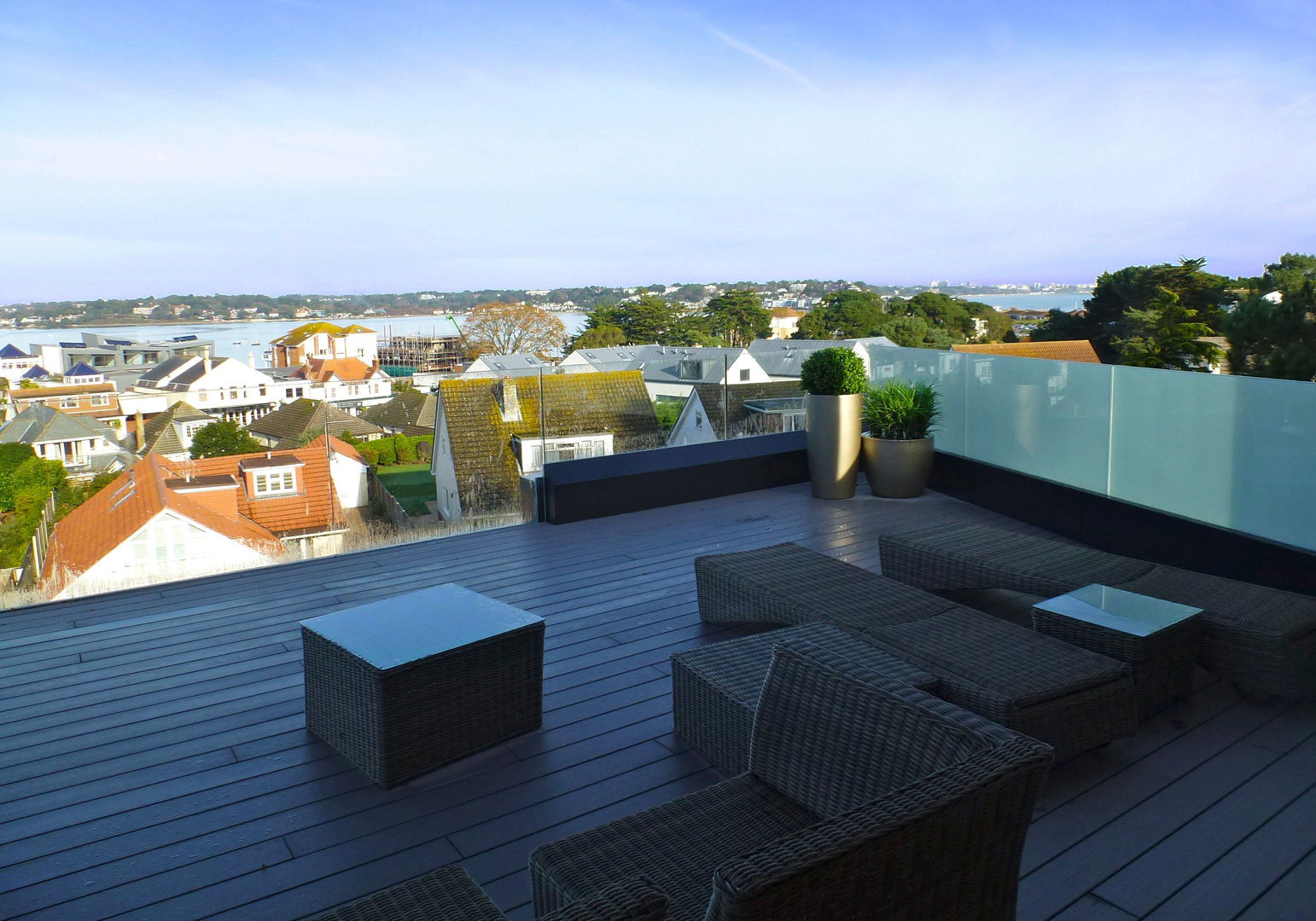 Banks Road, Sandbanks, Poole, David James Architects & Partners Ltd David James Architects & Partners Ltd بلكونة أو شرفة