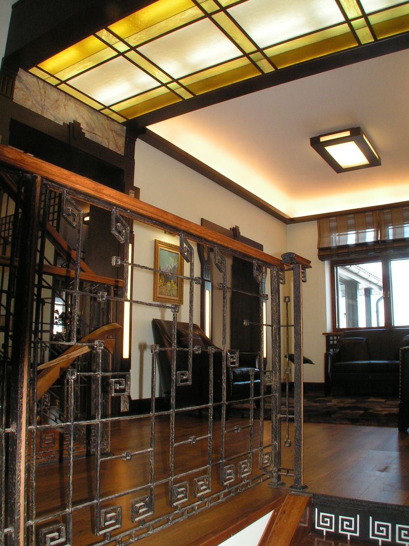 Коттедж в Новой Европе, Архитектор Константин Тишин Архитектор Константин Тишин 經典風格的走廊，走廊和樓梯