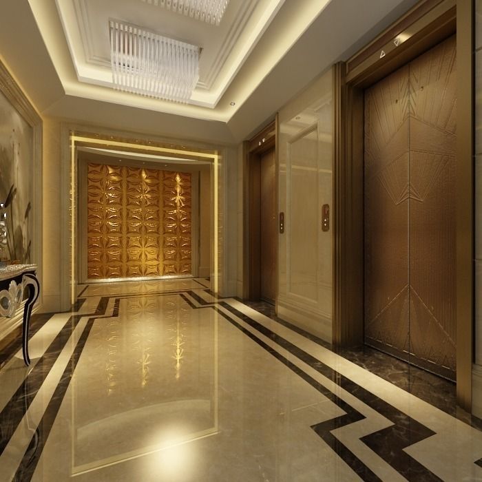 3D GOLD PANEL, Diva Yapı Diva Yapı Corredores, halls e escadas modernos