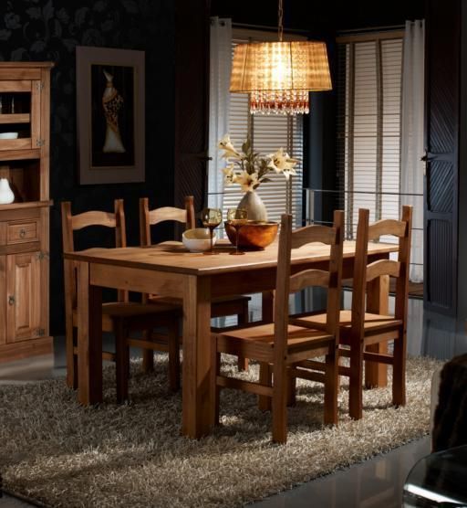 Salones rústicos de pino, Muebles Morte, S.L. Muebles Morte, S.L. Rustic style dining room Tables