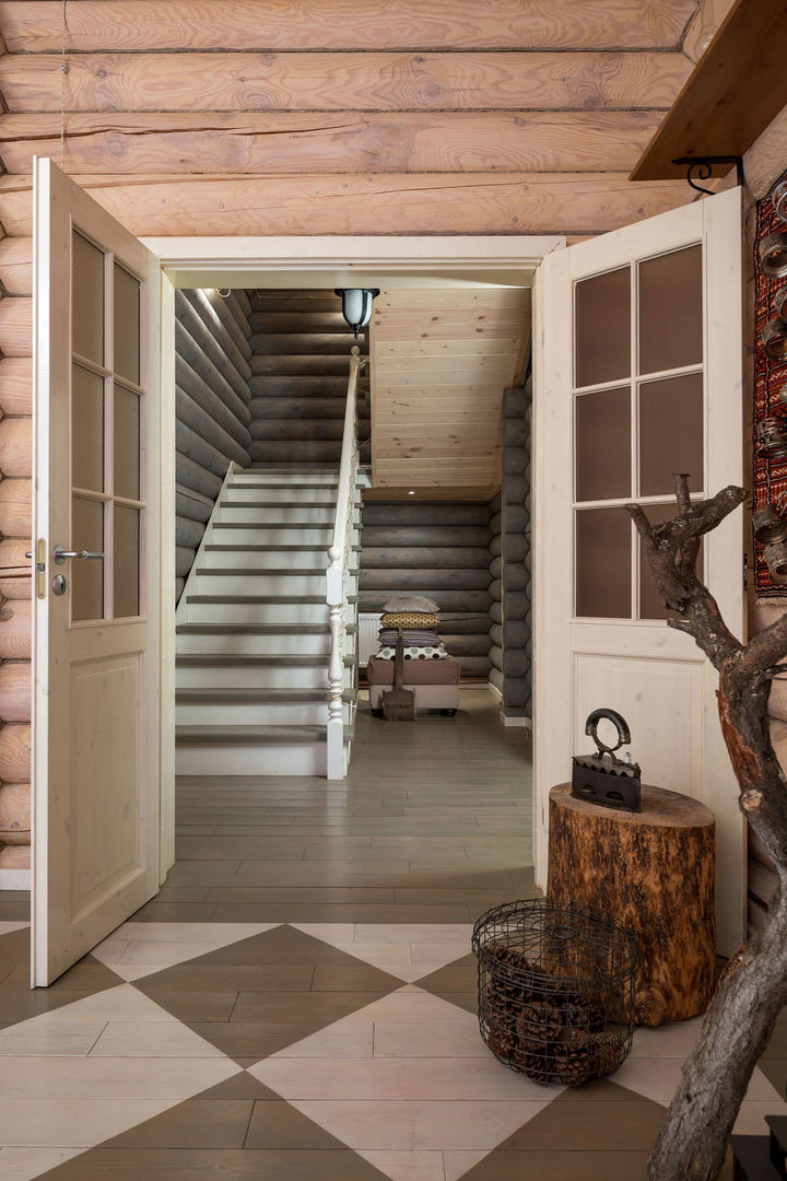 Дача 180м2, Tatiana Ivanova Design Tatiana Ivanova Design Country style corridor, hallway & stairs