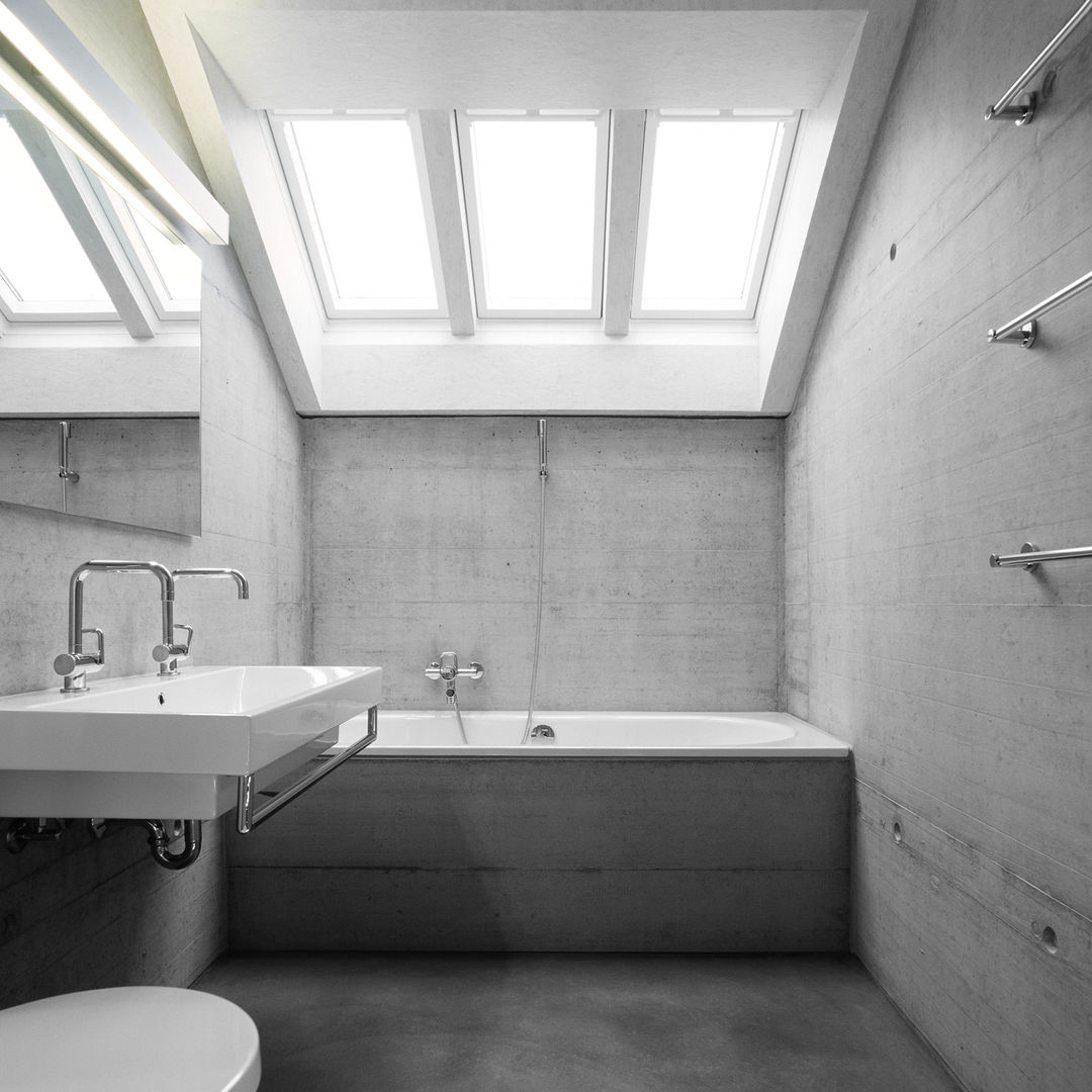NeubauEinfamilienhaus Brunnadern, Markus Alder Architekten GmbH Markus Alder Architekten GmbH Modern bathroom