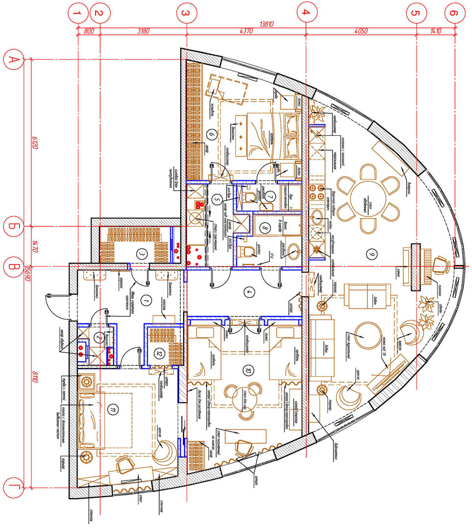 Дизайн 4-комнатной квартиры в ЖК «Дом на Давыдковской» | homify