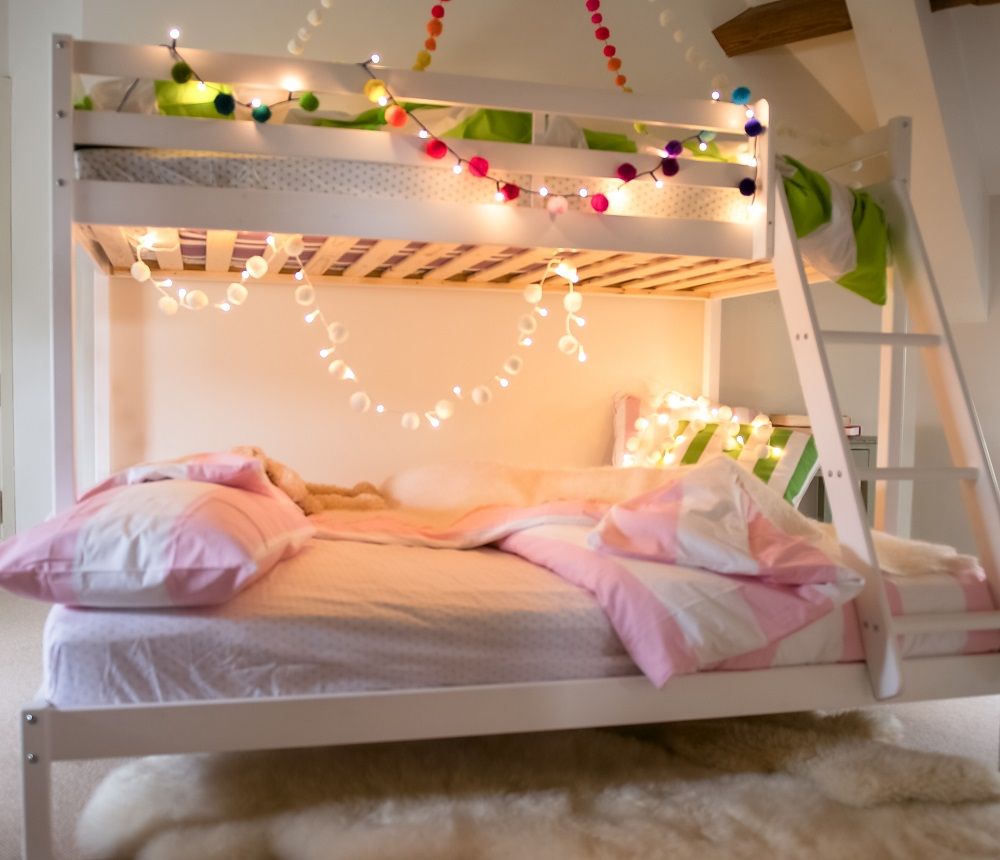 Pom Pom Fairy Lights PomPom Galore Modern Çocuk Odası Yün Turuncu Işıklandırma