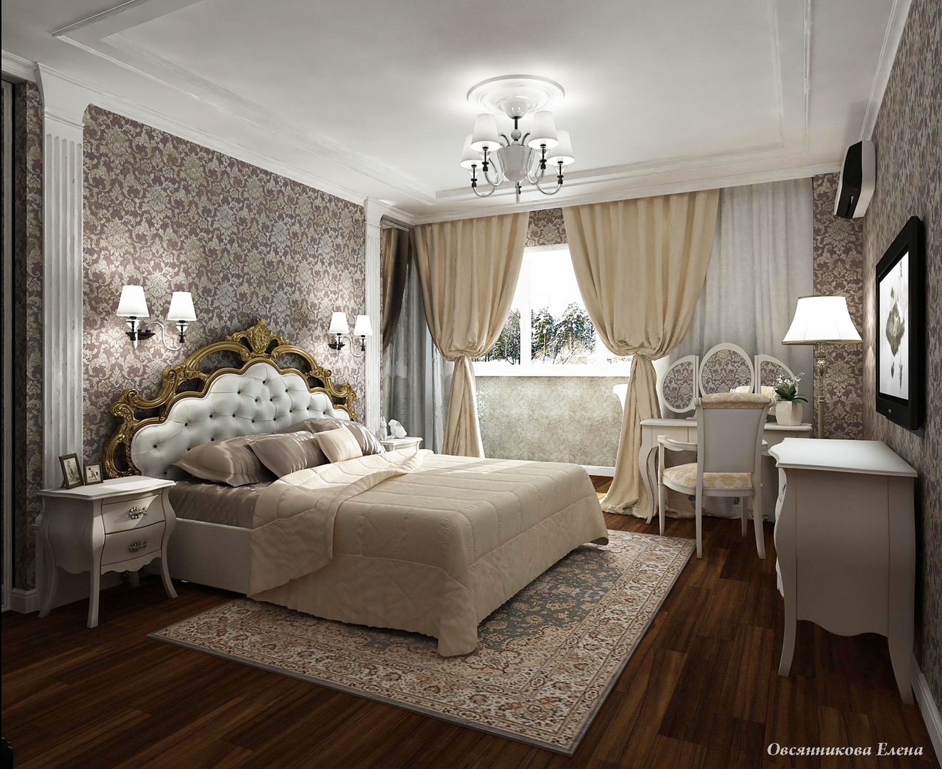 Квартира в г. Киров, Елена Овсянникова Елена Овсянникова Classic style bedroom