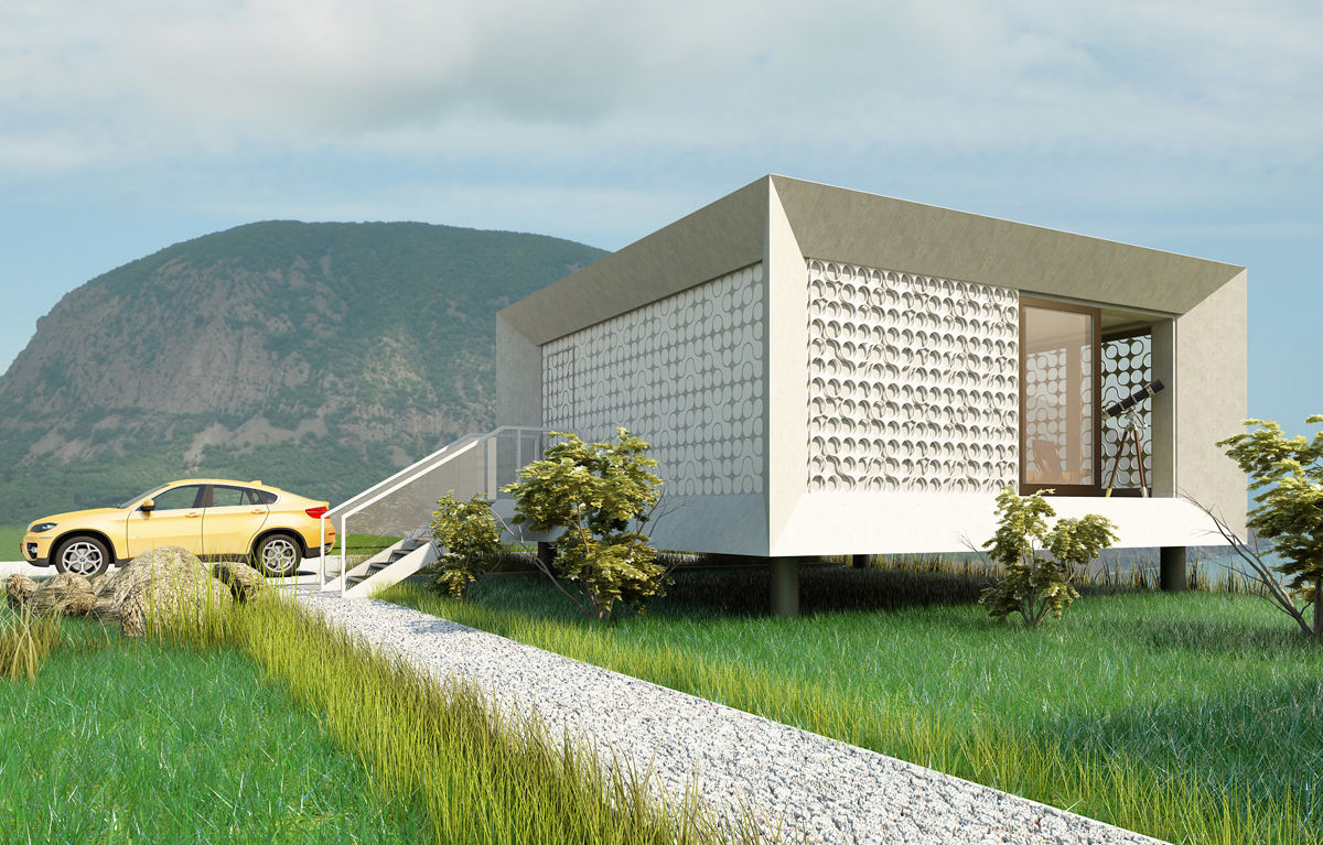 Prefabricated House, ALEXANDER ZHIDKOV ARCHITECT ALEXANDER ZHIDKOV ARCHITECT Rumah Minimalis