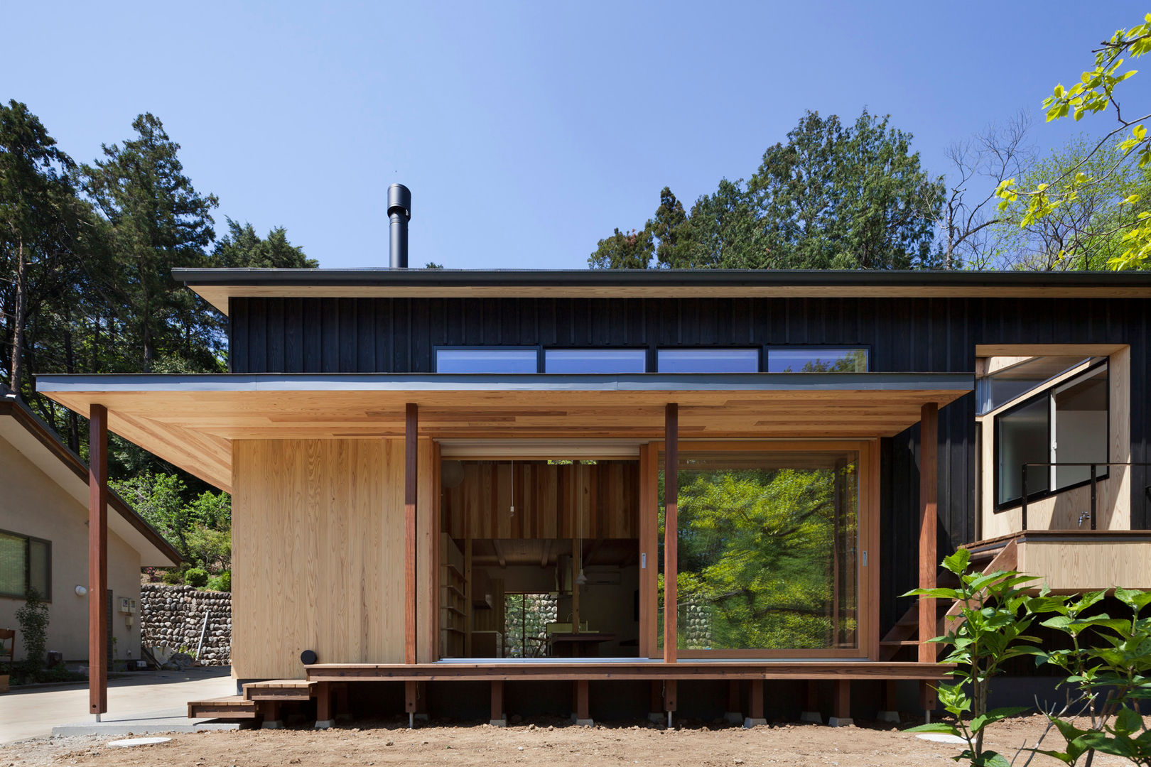 森林公園の家, HAN環境・建築設計事務所 HAN環境・建築設計事務所 Casas modernas Madera Acabado en madera