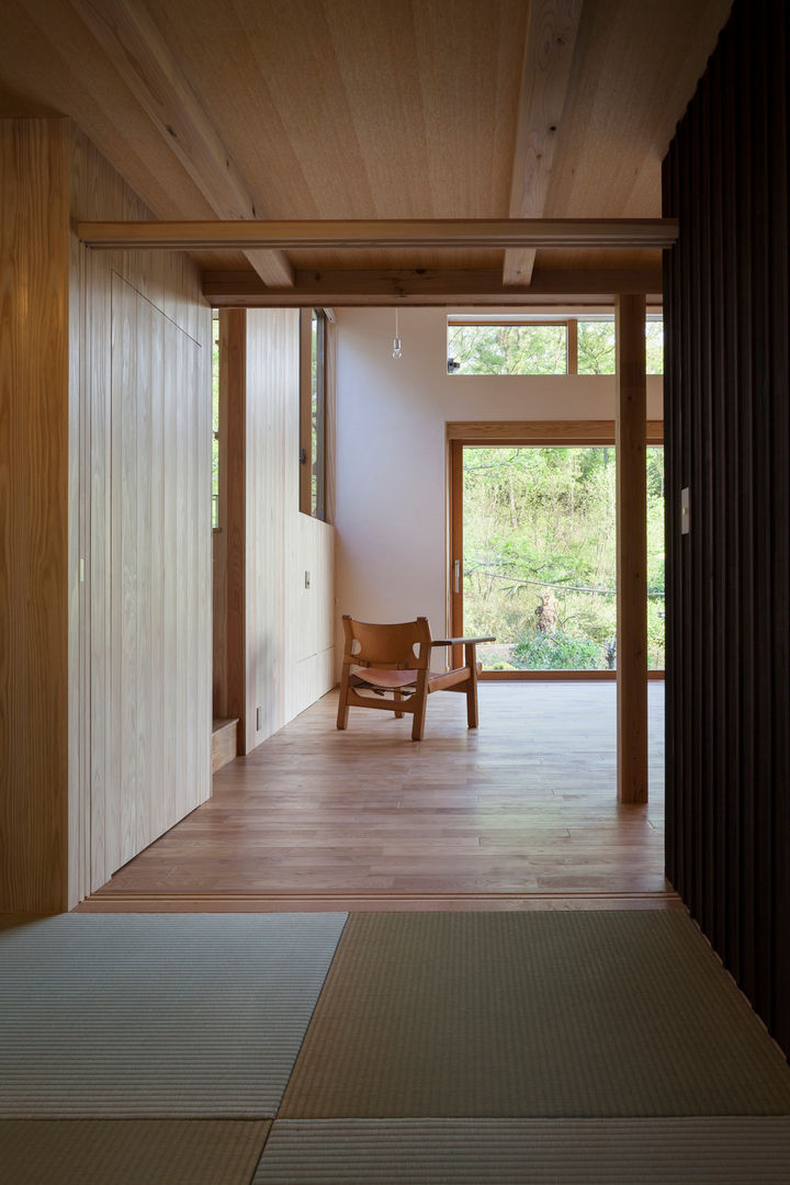 森林公園の家, HAN環境・建築設計事務所 HAN環境・建築設計事務所 Moderne muren & vloeren Hout Hout