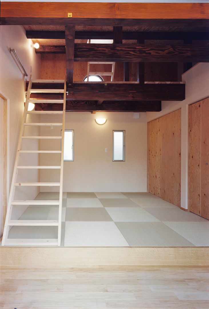 ISさんの家, 小栗建築設計室 小栗建築設計室 Dormitorios de estilo moderno Madera Acabado en madera