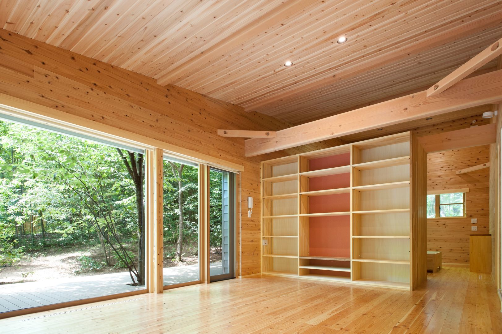 ひだまりのいえ, 吉田建築設計事務所 吉田建築設計事務所 غرفة المعيشة خشب Wood effect