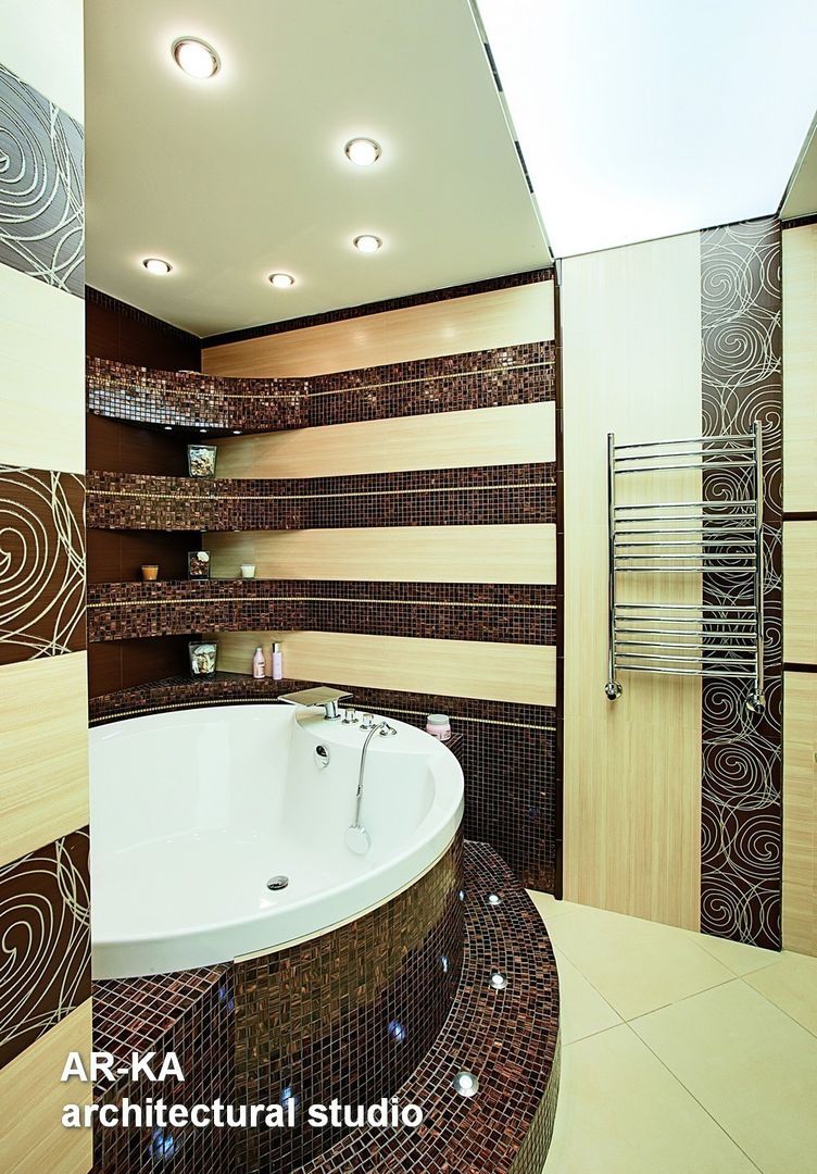 Жизнь в ШОКОЛАДЕ, AR-KA architectural studio AR-KA architectural studio Modern style bathrooms