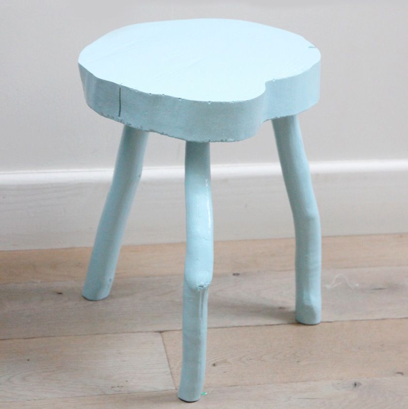 TABOURET EN CERISIER BLEU "Francis", Papiluc Papiluc ห้องครัว โต๊ะและเก้าอี้