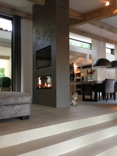 homify Modern Living Room Fireplaces & accessories