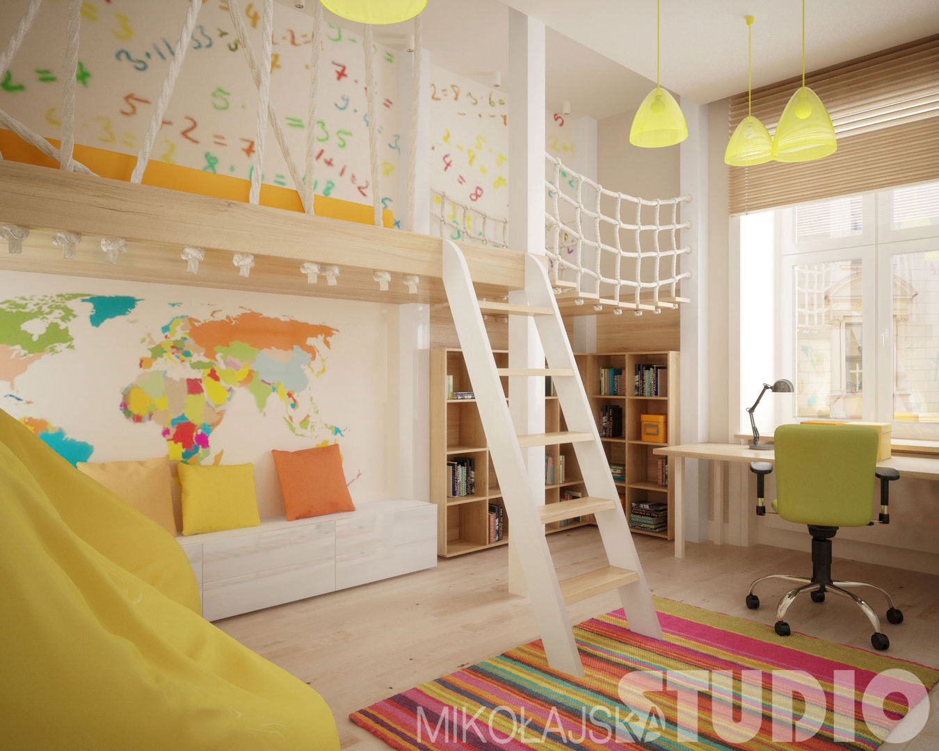 Apartament przy ul. Studenckiej w Krakowie, MIKOŁAJSKAstudio MIKOŁAJSKAstudio Moderne Kinderzimmer