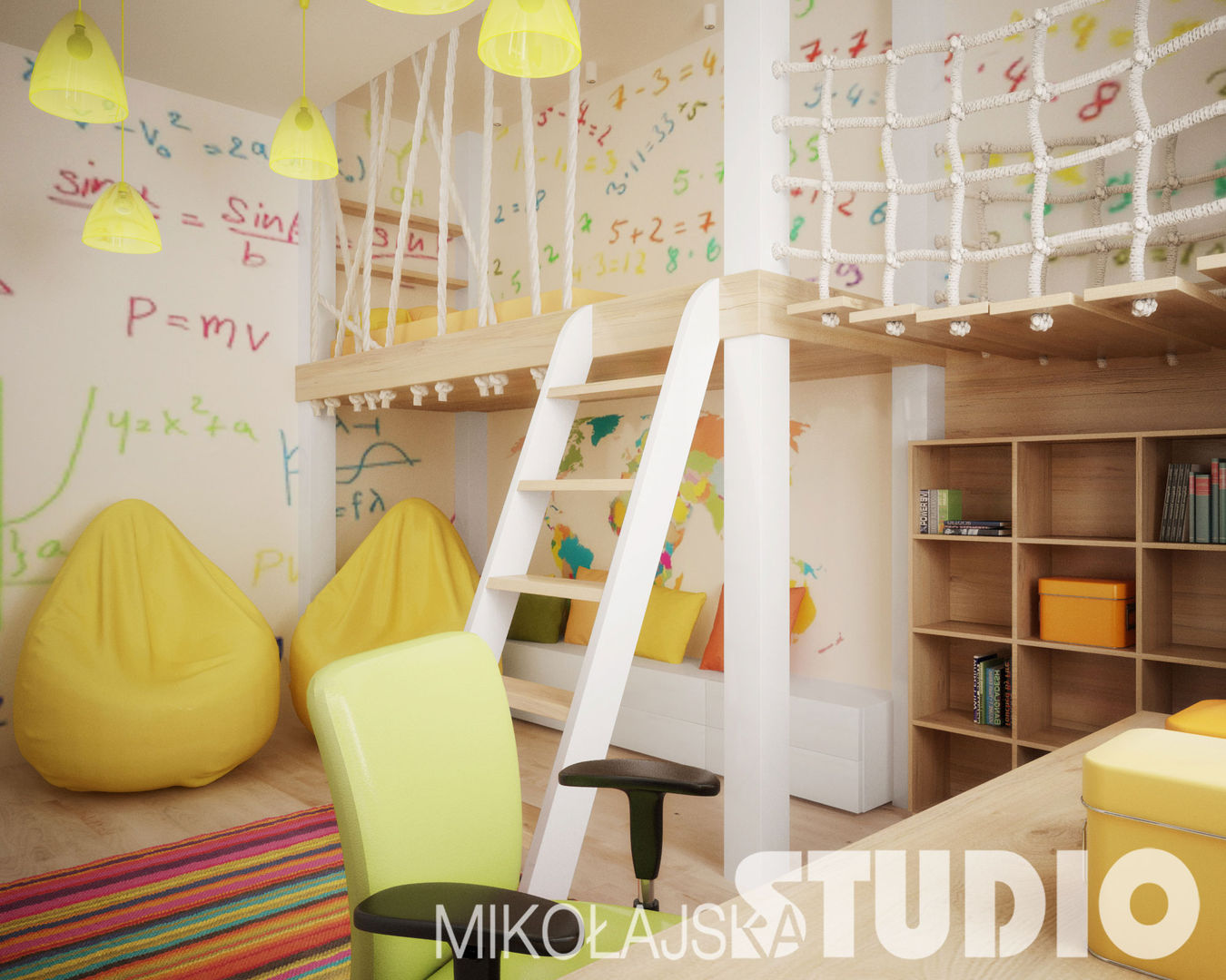 Apartament przy ul. Studenckiej w Krakowie, MIKOŁAJSKAstudio MIKOŁAJSKAstudio ห้องนอนเด็ก