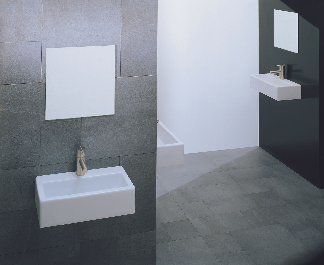 ESPACIOS MINI, SOLO LAVABOS Y GRIFOS SOLO LAVABOS Y GRIFOS Modern bathroom Porcelain