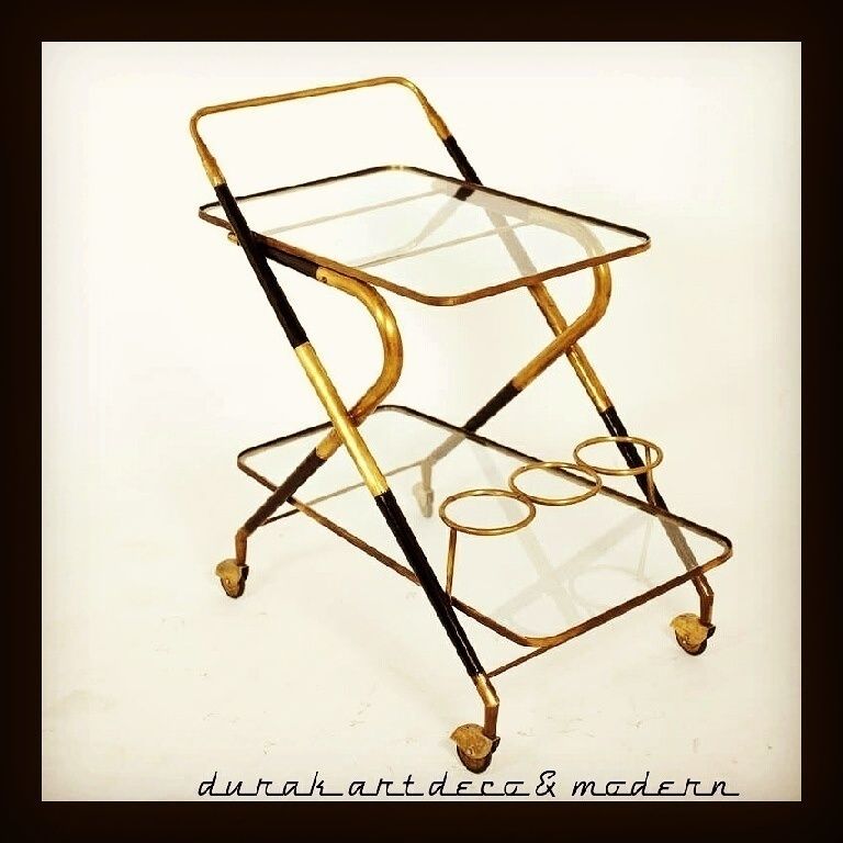 Serving Trolley Designed By Cesare Lacca ( Italy 50's), durak art deco & modern durak art deco & modern Modern living room Side tables & trays