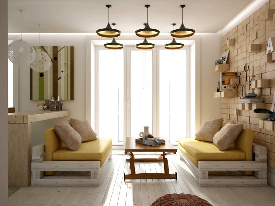 48 метров уюта, YOUR PROJECT YOUR PROJECT Industrial style living room