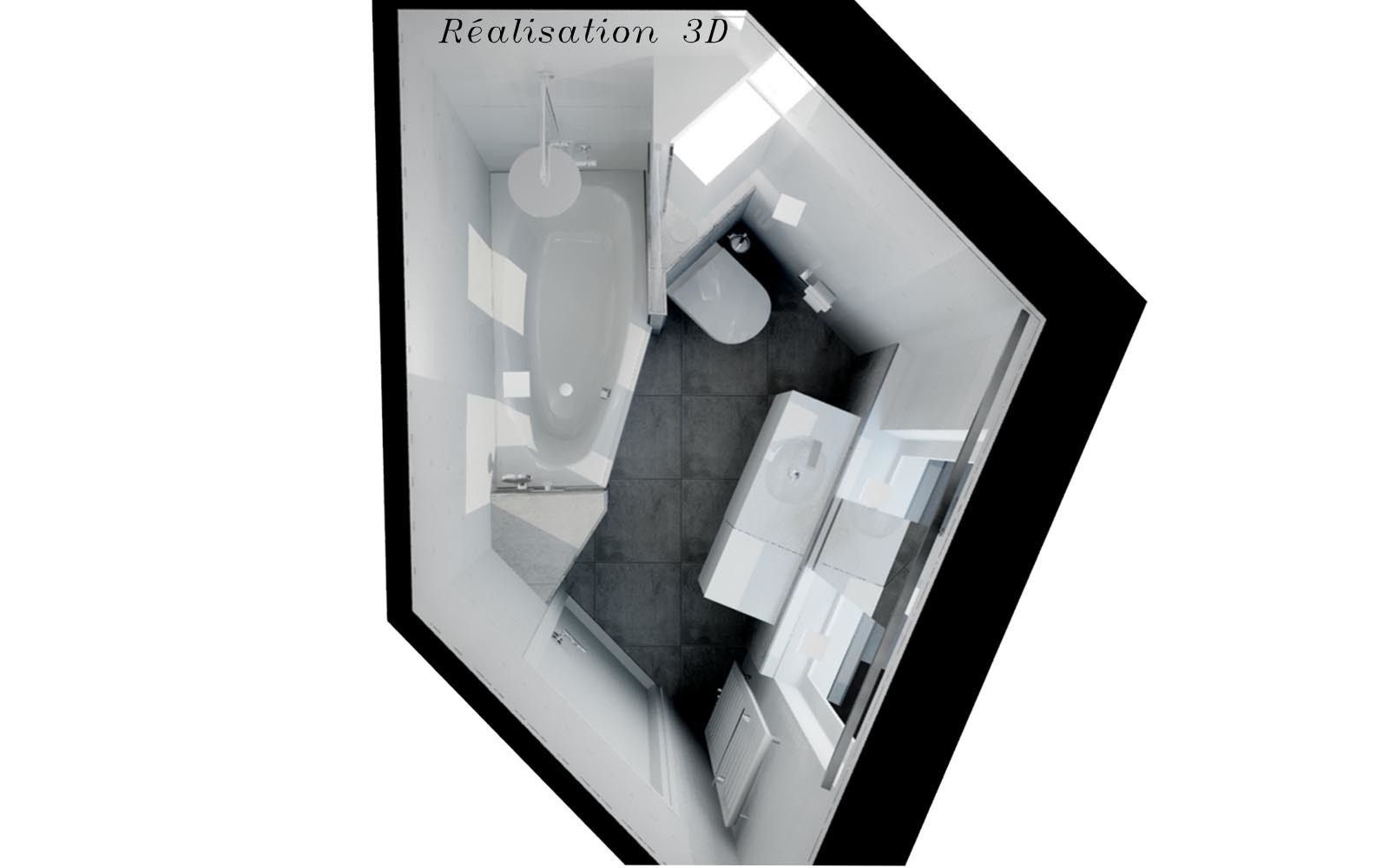 Plan en 3D les bains et les cuisines d'Alexandre Salle de bain moderne Rectangle,Plafond,Police de caractère,Verre,Luminaire,Marque,Pièce,Illustration,Logo,Métal