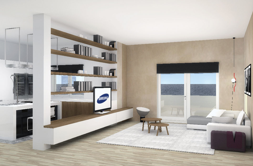 Appartamento privato_Genova_2014, Valentina Cassader Valentina Cassader Modern living room