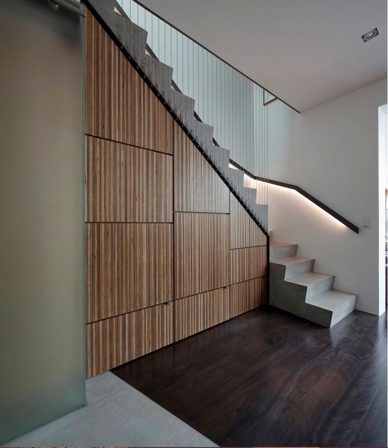 Photo by Brett Boardman Sam Crawford Architects Modern Corridor, Hallway and Staircase