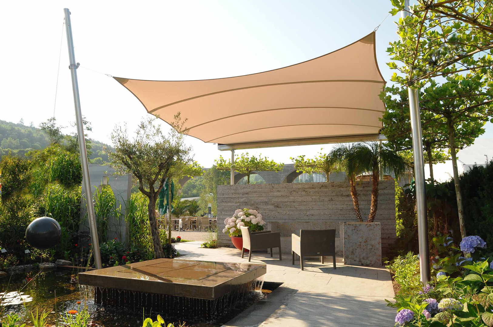 C4sun Sonnensegel, C4sun C4sun Mediterranean style balcony, veranda & terrace Furniture