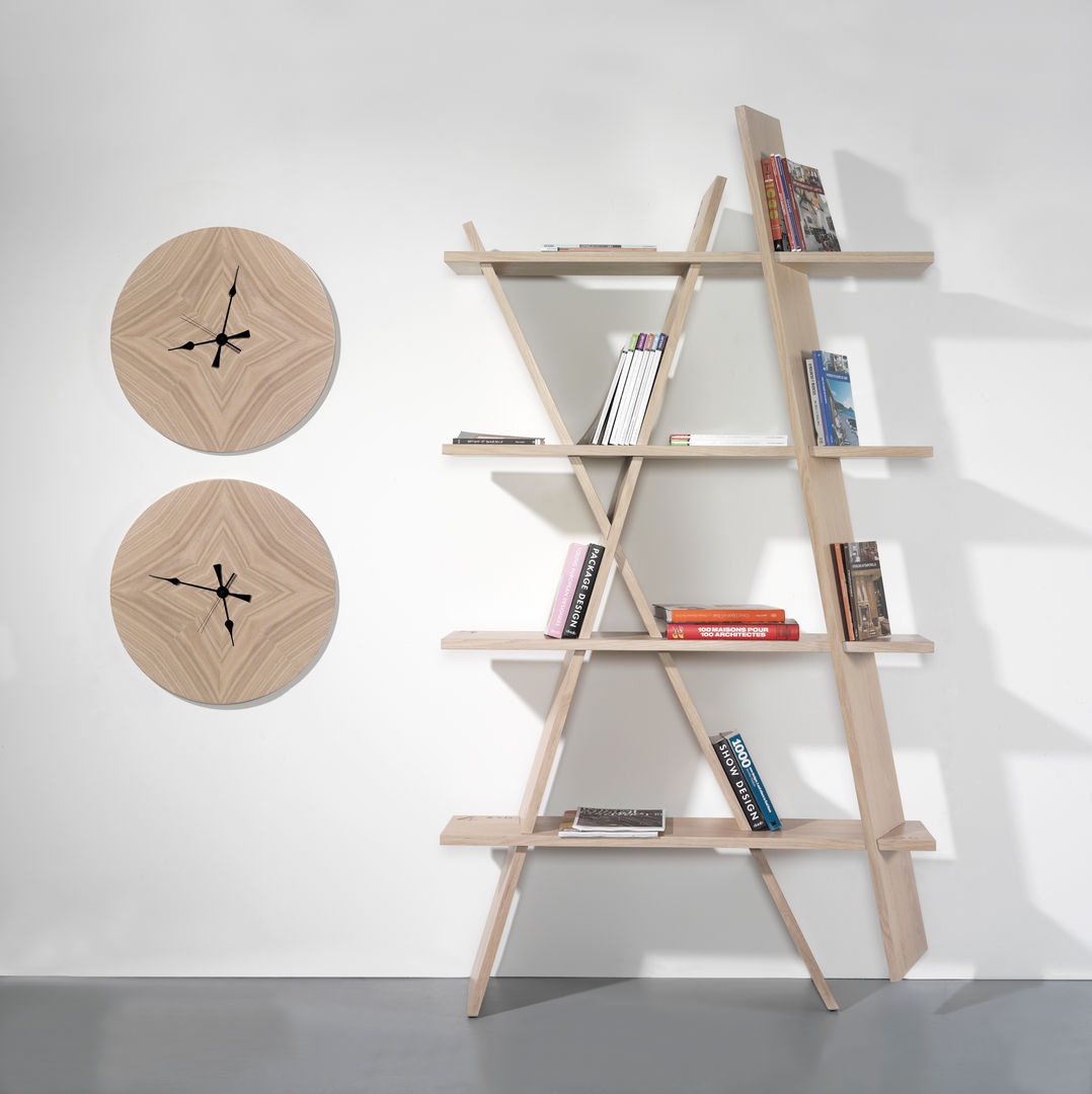 L'essence même du bois, DIRECTIS DIRECTIS Modern living room Wood Wood effect Shelves