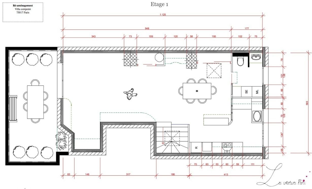 Plan de l'etage homify Salle à manger moderne