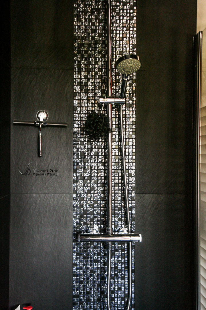 Rénovation d'une salle de bain moderne, Violaine Denis Violaine Denis モダンスタイルの お風呂