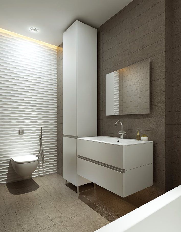Decorative panles MDF 3D Luxum Modern bathroom