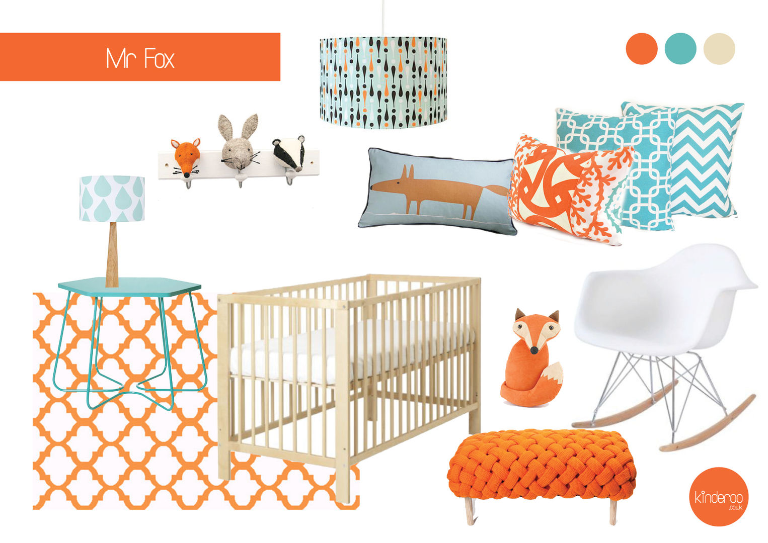 Mr Fox nursery Kinderoo Childrens Interiors Eklektik Çocuk Odası