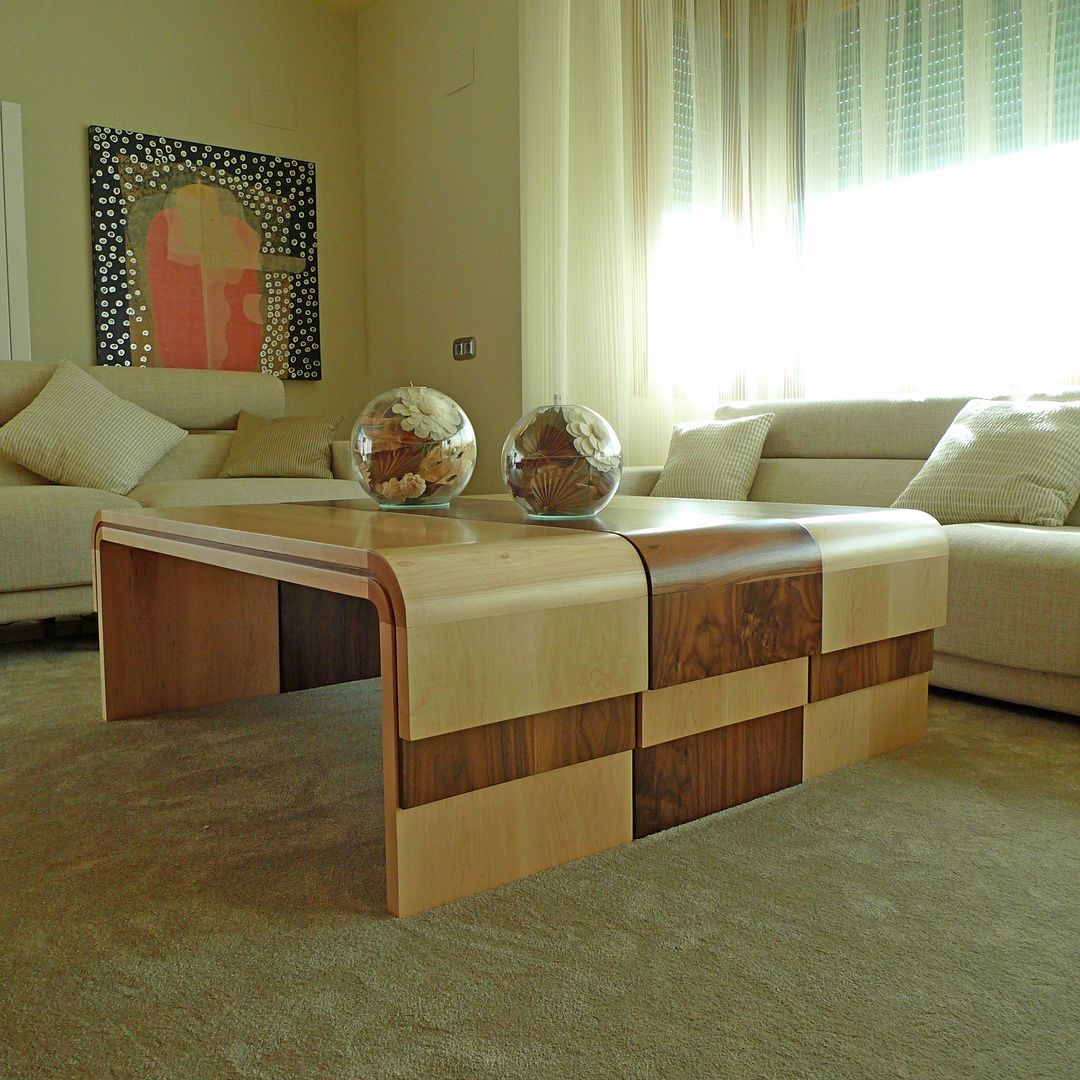 CASA RAÚL, DELSO ARQUITECTOS DELSO ARQUITECTOS Modern Living Room Wood Wood effect Side tables & trays