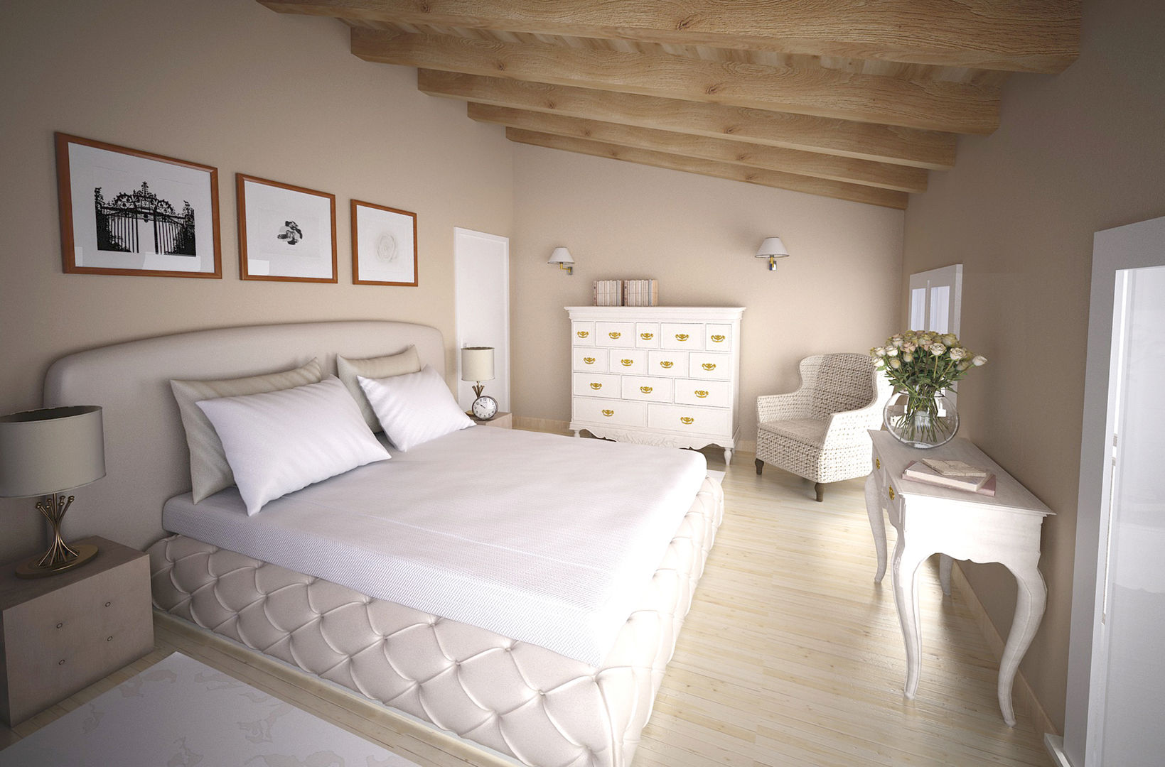 CASA PIADENA - CREMONA, Laura Sardano Laura Sardano Rustic style bedroom
