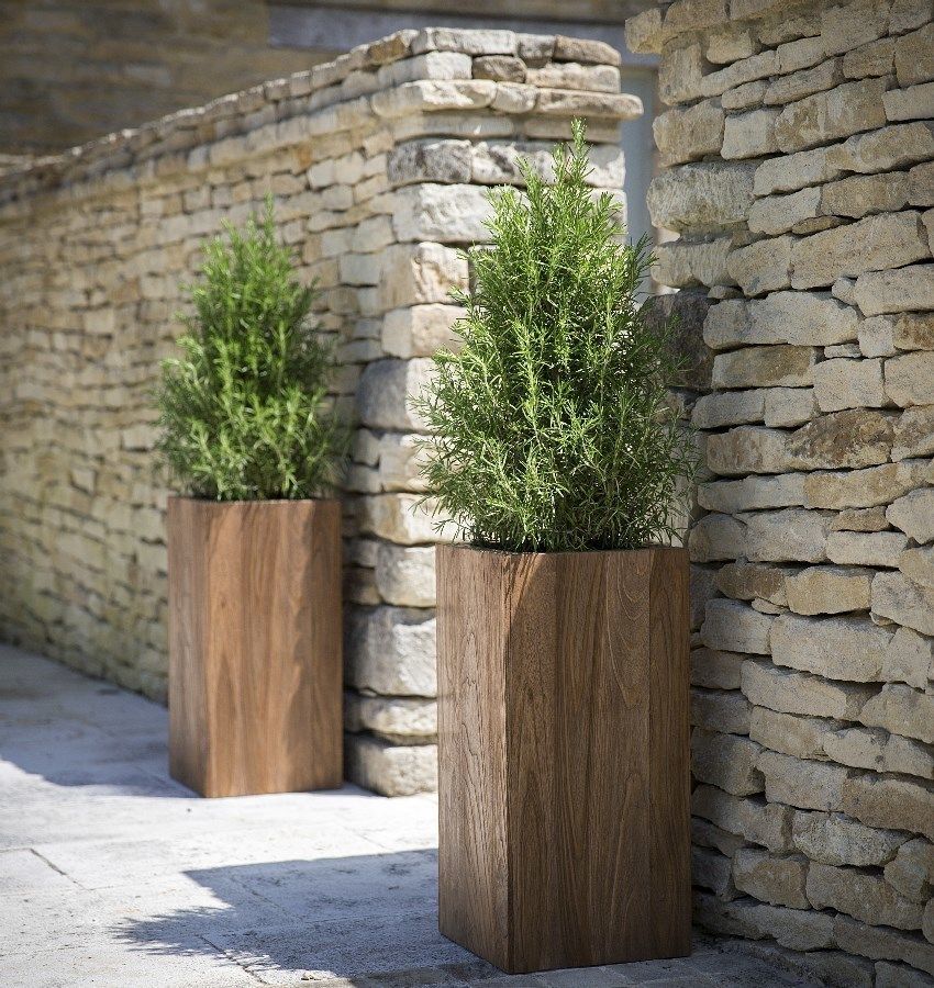 Teak Garden Planters , Cubes or Tall Squares Ingarden Ltd สวน กระถางและแจกัน