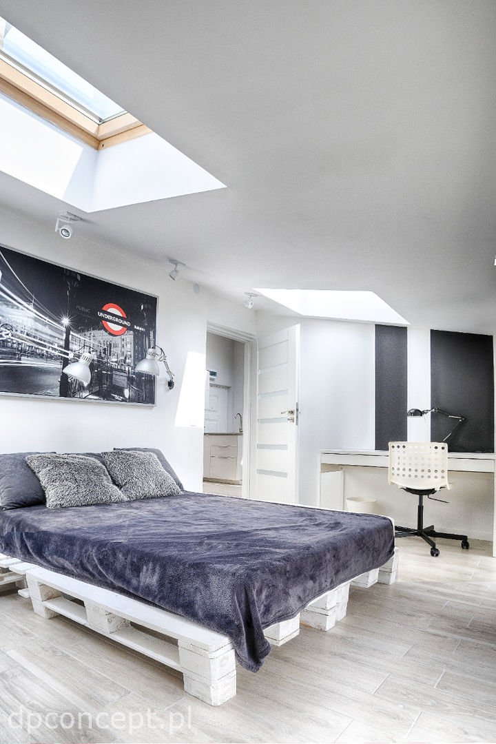 Mieszkanie na poddaszu, DP Concept DP Concept 스칸디나비아 침실