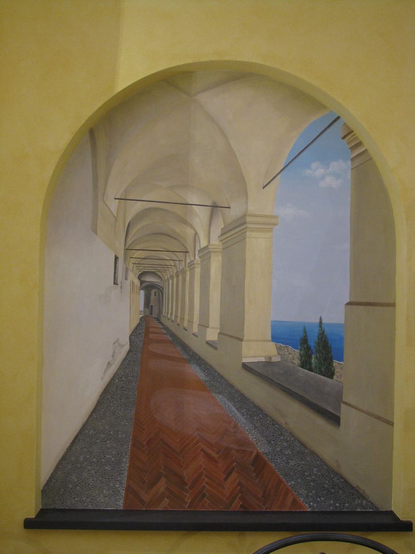 trompe l'oeil in una nicchia, cinzia perino art cinzia perino art ห้องอื่นๆ รูปภาพและภาพวาด