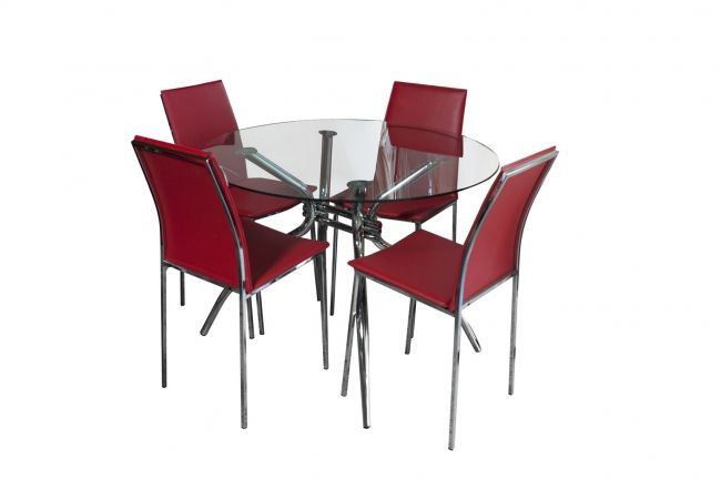 Muebles varios , kari.garcia.74 kari.garcia.74 Modern dining room Fake Leather Metallic/Silver Chairs & benches