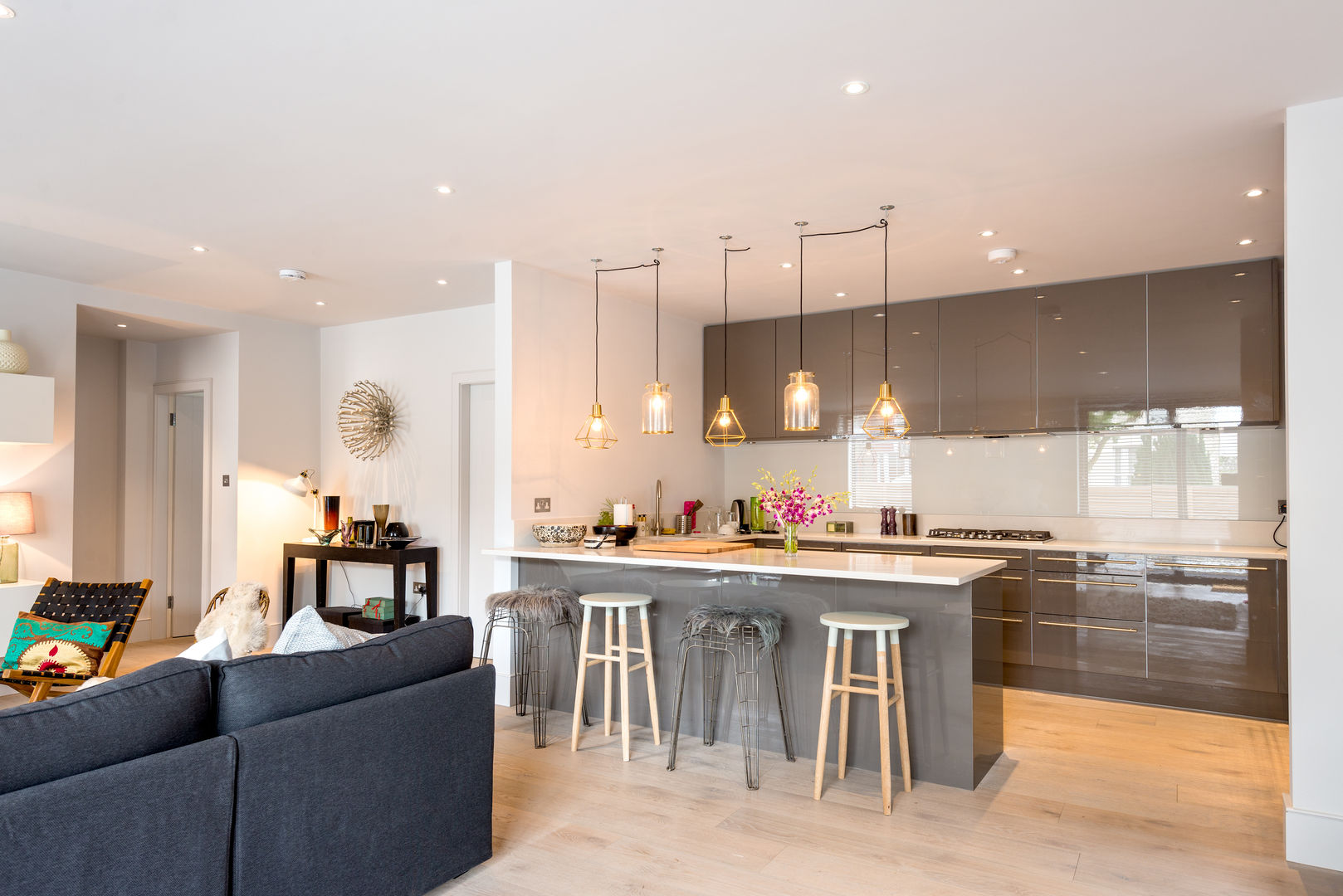 Cedar House The Chase Architecture Modern Kitchen Lighting