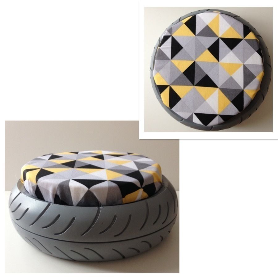 Pouf en pneu recyclé, Le Designer du Recyclage Le Designer du Recyclage オリジナルな 家 Accessories & decoration