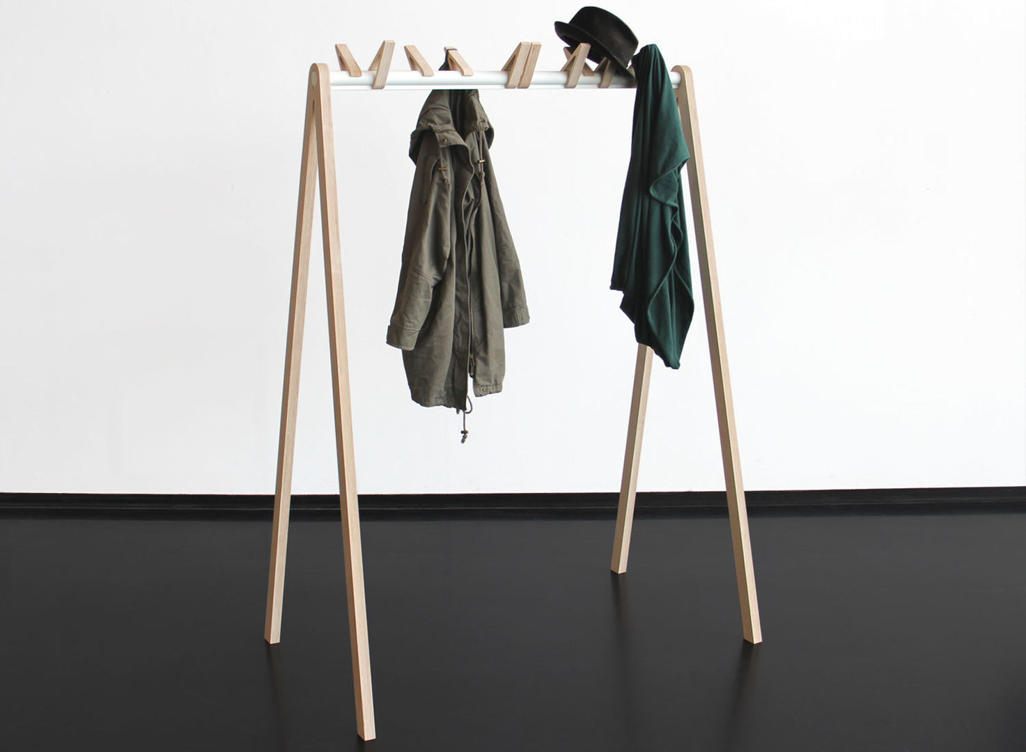 homify Scandinavian style corridor, hallway& stairs Clothes hooks & stands