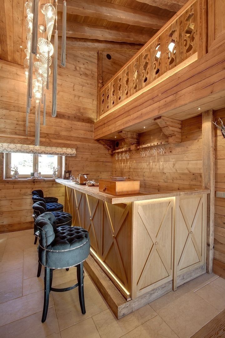 Chalet Excelsior w Crans Montana w Szwajcarii, Bosc Vej s.r.l. Bosc Vej s.r.l. Rustic style bathroom