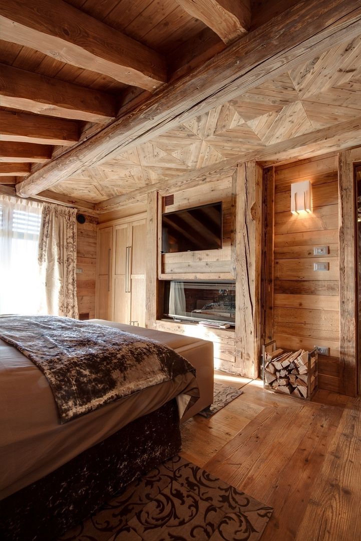 Chalet Excelsior w Crans Montana w Szwajcarii, Bosc Vej s.r.l. Bosc Vej s.r.l. Rustic style bedroom