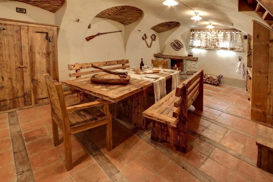 Prywatny apartament w Limone (Piemonte Włochy), Bosc Vej s.r.l. Bosc Vej s.r.l. Salas de jantar rústicas