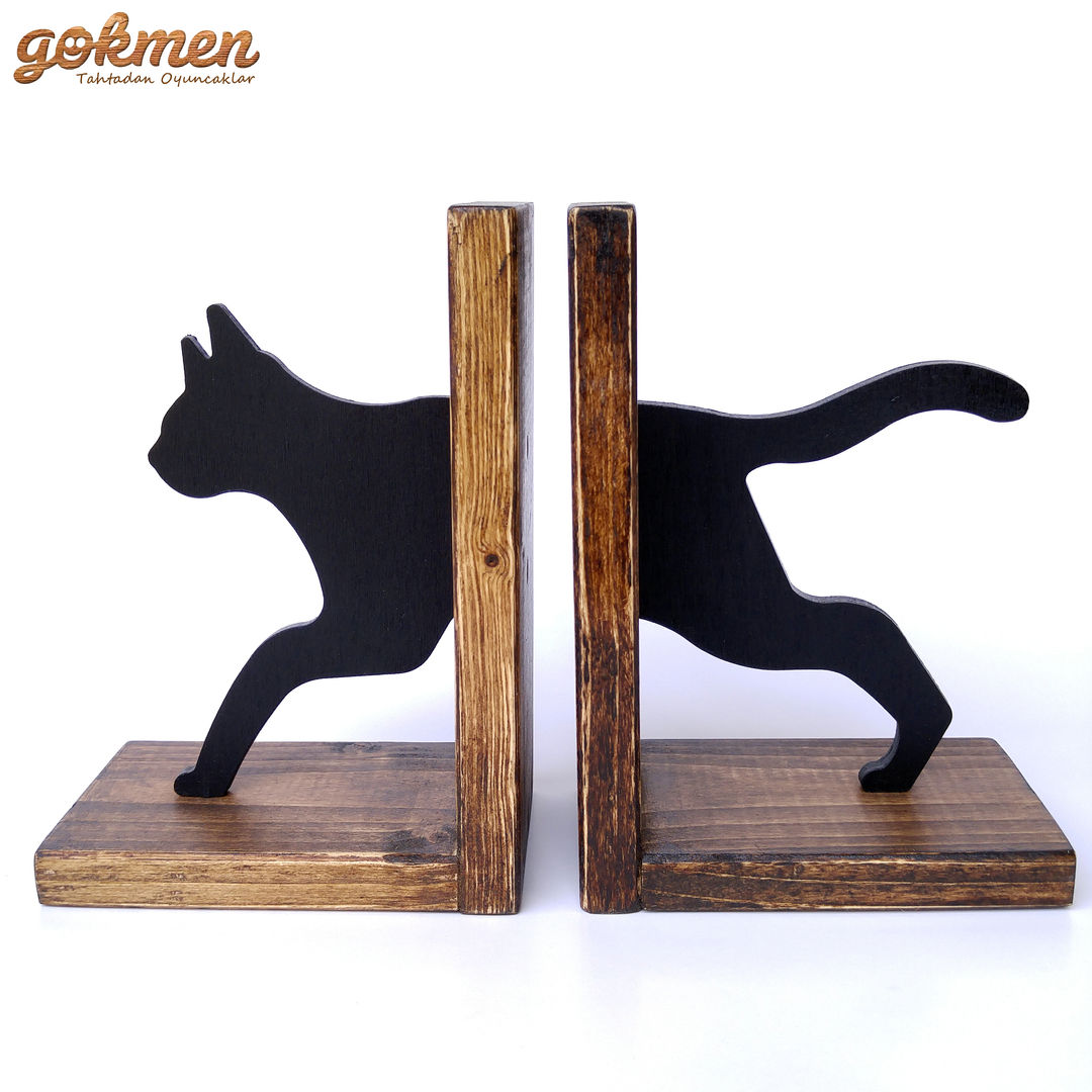 Ahşap Kitap Dayanakları / Wooden Bookends, Gökmen Ahşap Oyuncak ve Tasarım Gökmen Ahşap Oyuncak ve Tasarım غرفة المعيشة ديكورات واكسسوارات