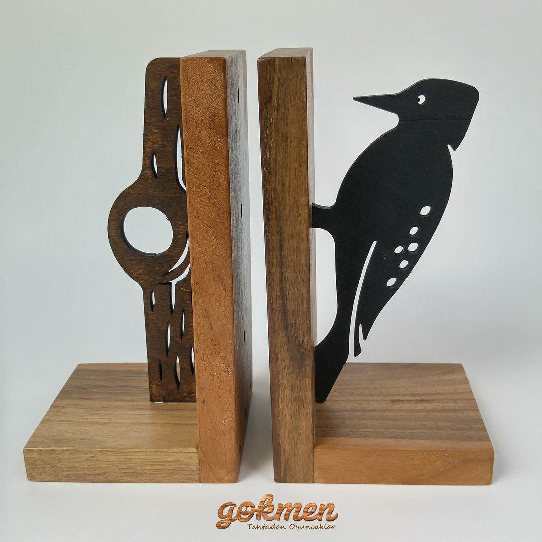 Ahşap Kitap Dayanakları / Wooden Bookends, Gökmen Ahşap Oyuncak ve Tasarım Gökmen Ahşap Oyuncak ve Tasarım Salas modernas Accesorios y decoración