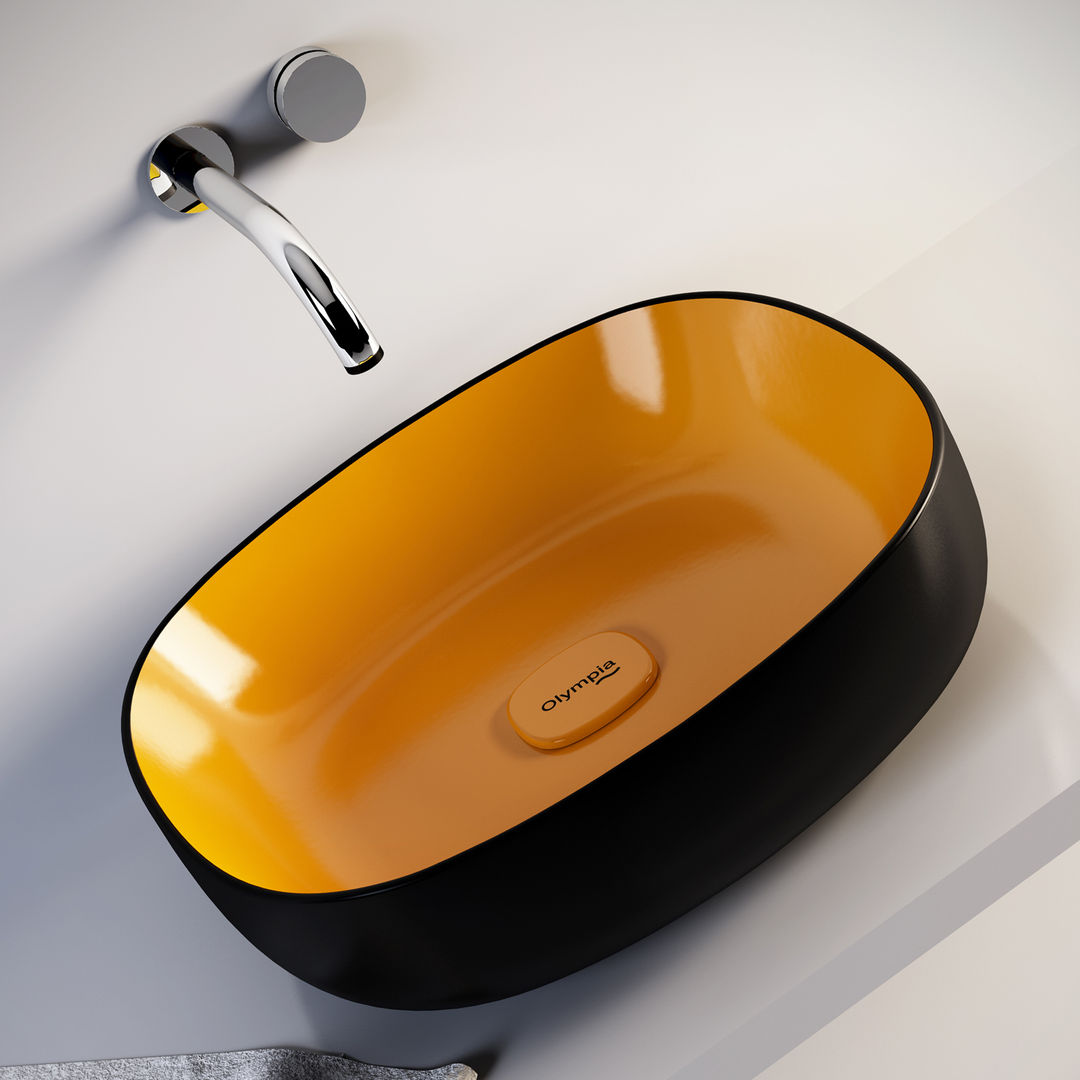 Il bagno di Olympia ceramica ,Metamorfosi, design Gianluca Paludi, olympiaceramica srl unipersonale olympiaceramica srl unipersonale Baños de estilo minimalista